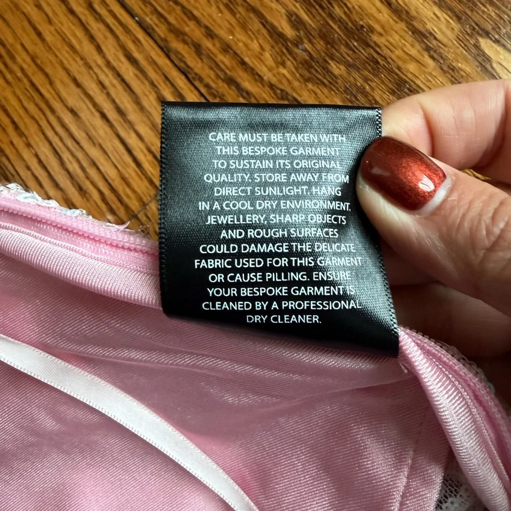 Eliya The Label Alyce Pink Sequin Flare Pants US 4 High Waist SOLD OUT - Picture 8 of 12